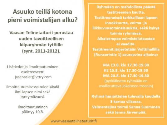 Testitreeni info